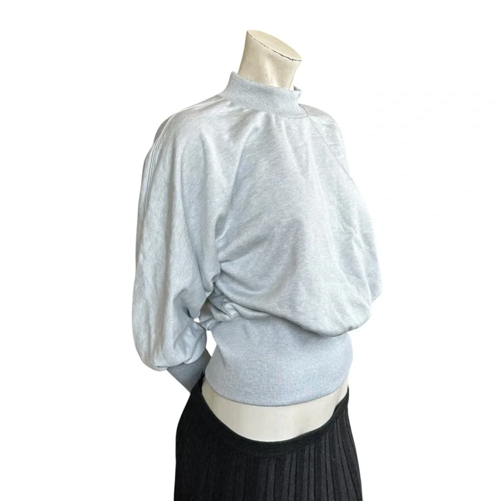 Opening Ceremony Icy Grey Mockneck Pullover Dolman Sleeve Sweater Top Size Small - Picture 5 of 12